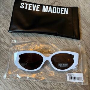 Steve Madden White Cat-Eye Sunglasses